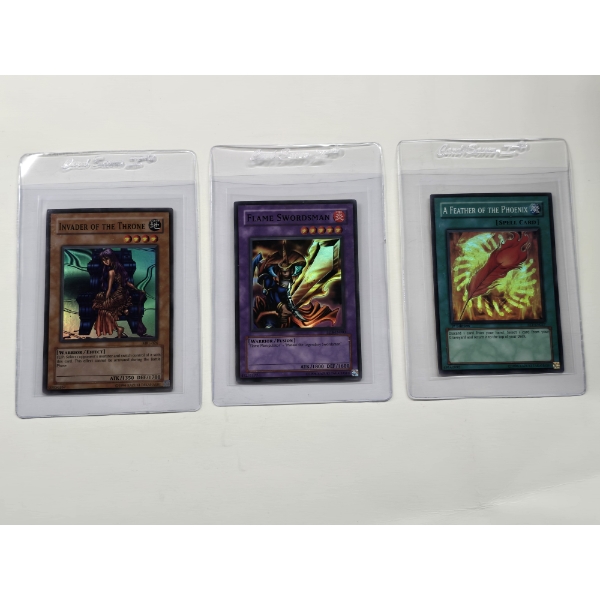 Lot of (3) Yu-Gi-Oh! TCG Trading Cards Including Super Rare/Unlimited - Mint Condition