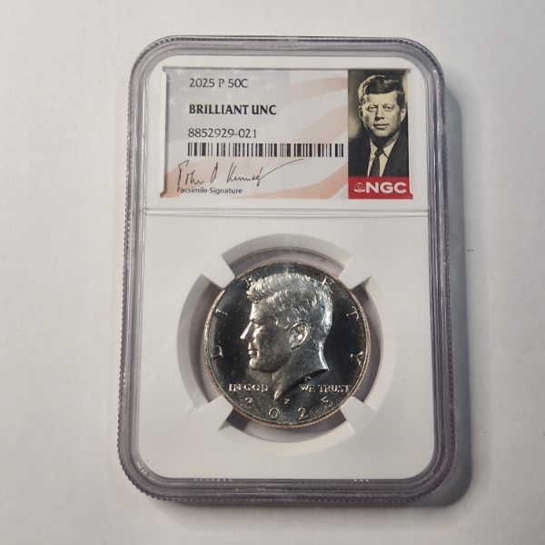 NGC Brilliant Uncirculated 2025-P Kennedy Half Dollar ft. Facsimile Signature 