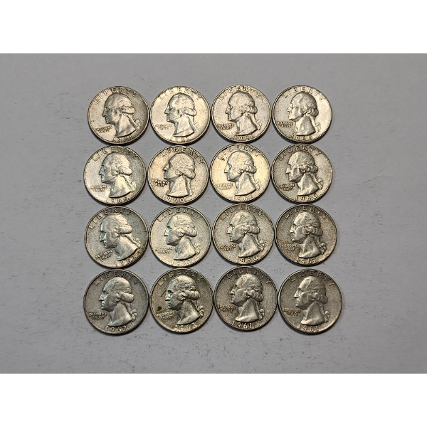 $4.00 Face Value of Assorted Years U.S. 90% Silver Quarters
