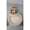 Image 3 : (5) Vintage Collectible Hummel Goebel Porcelain Figurines/ Girl Trinket Dish