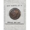 Image 1 : 1855 Slanted 55 One Cent - Braided Hair Cent Coin in Protective Casing