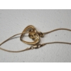 Image 3 : 14K Yellow Gold 16" Snake Chain with Heart Pendant TW: 7.7g