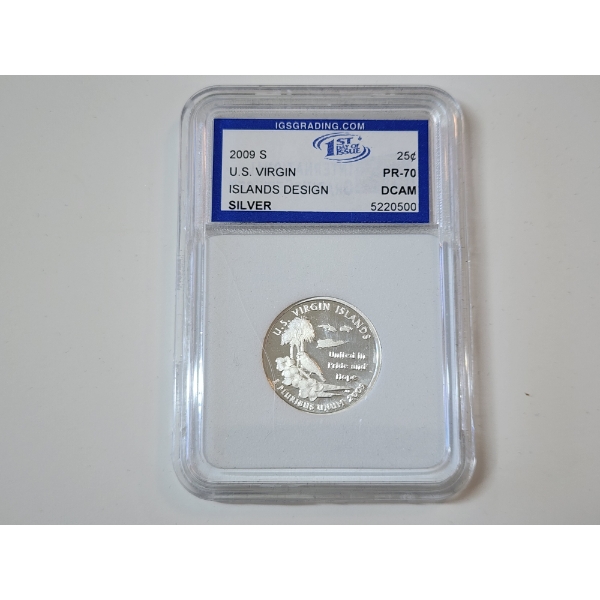 IGS GRADED PR 70 DCAM 2009-S U.S. Virgin Islands SILVER Quarter