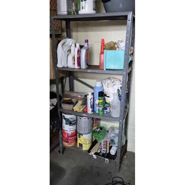 PICKUP IN CANTON - METAL STORAGE RACK WITH SHELVES 60 T X 28 W X12 D