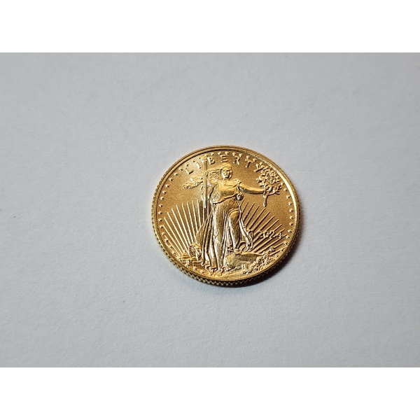 United States 2024 1/10 Ounce Fine Gold $5 American Eagle