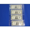 Image 1 : Lot of 4 U.S. 1957 Blue Seal $1 Silver Certificates