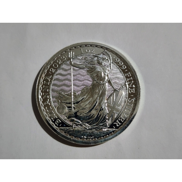 2023 Britannia 1 Oz .999 Fine Silver Round - Type 2 Ft. King Charles