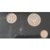 Image 6 : Obsolete Coins of America's Past Collection in Nice Wooden Display Box With Window - Silver FV $0.85