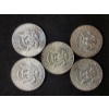 Image 5 : Five 40% Silver Kennedy Half Dollars - $2.50 Face Value