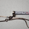 Image 4 : Sterling Silver Necklace with Small Die Pendant - 24in - Total Weight: 9.7g