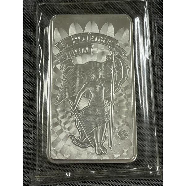 10 Troy oz .999 Silver Liberty & Unity Bar - Cutsaw Mint