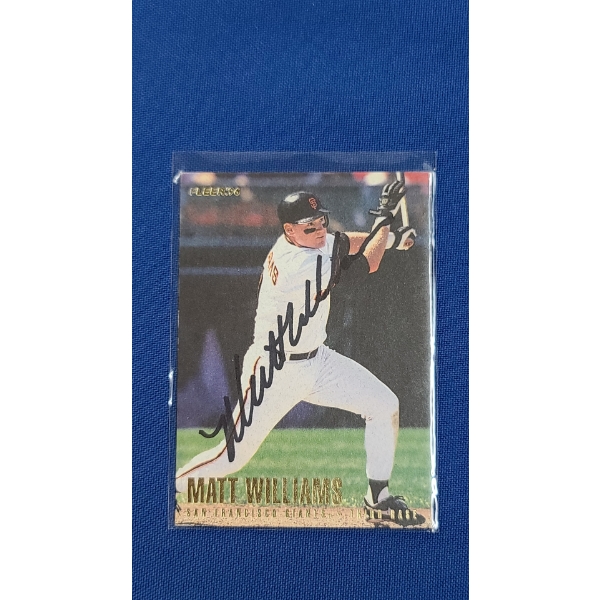 1996 Fleer Matt Williams San Francisco Giants #600 Signed Baseball Card