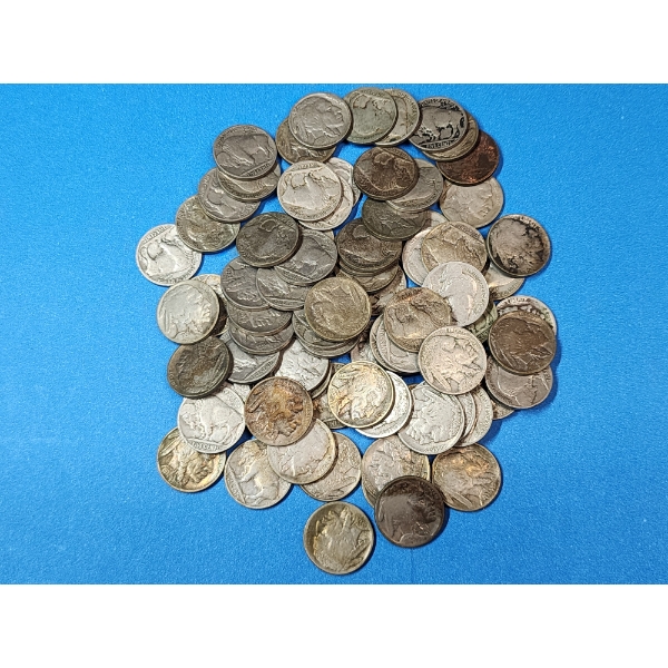 Lot of 80 Assorted Years United States Buffalo Nickels FV: $4.00