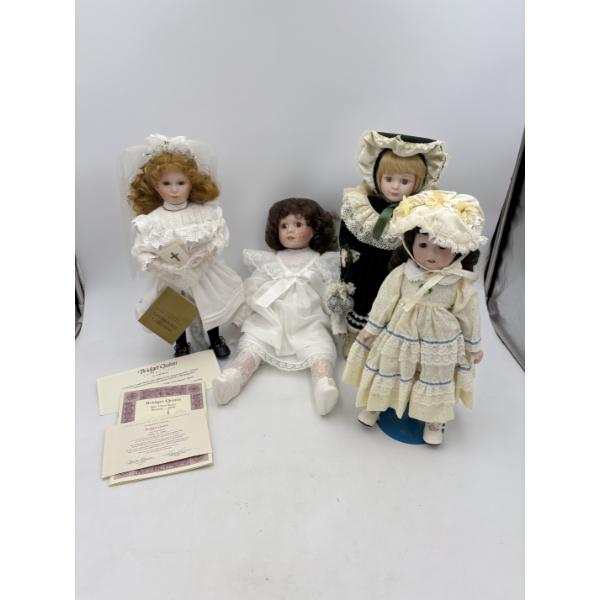 4 Collectible Dolls - Bridget Quinn Boston 1899 Doll - All Dolls In Packaging