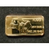 Image 4 : Vintage Gold Plated 28th State Texas One Troy Oz .999 Fine Silver Bar 