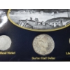 Image 4 : Obsolete Coins of America's Past Coin Collection: 4 Coins in Display Box