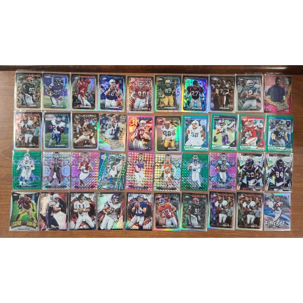 40 Assorted Near Mint Newer Football Trading Cards Including Josh Cribbs, Peyton Manning & More!