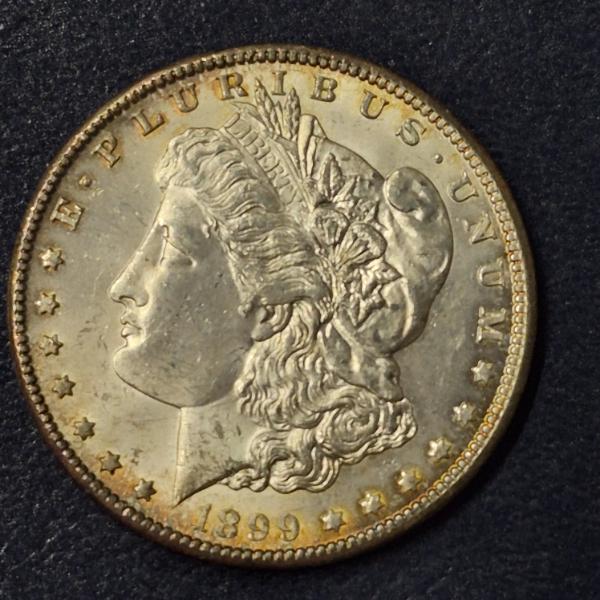 HG 1899 O Morgan Silver Dollar - BU Condition Nice Rim Toning
