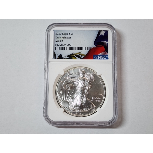2020 American Silver Eagle - 1 oz .999 Fine Silver - Early Releases NGC MS 710 