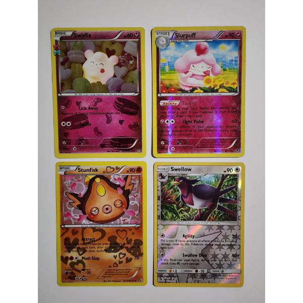Four Assorted Holo Pokemon Trading Cards Including Radiant Collection! 