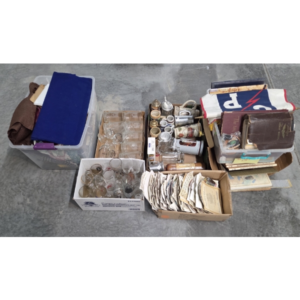 Vintage Collectables Including 8'' Plates, Beer Steins, Cocktail Glasses, Craft Material & More! -