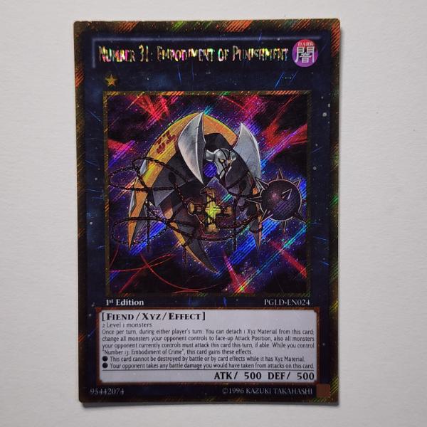 Number 31: Embodiment of Punishment PGLD-EN024 Holo Rare Yu-Gi-Oh Trading Card