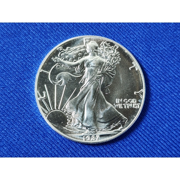 1987 American Silver Eagle - 1 oz .999 Fine Silver Coin
