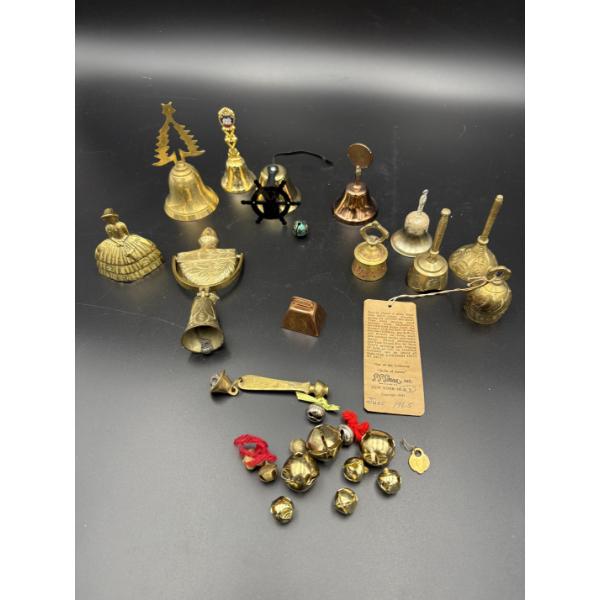 Collectible Bells - Christmas Tree - Woman with Puffy Dress - Small Assorted Sized Bells 