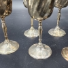 Image 4 : Set of Five Silverplated Swirl Goblets & Silverplated Pitcher - Total Weight: 5.4 lbs
