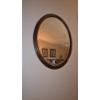 Image 1 : Perfect Wood Framed Oval Mirror 31 x 25 Overall - See Pics