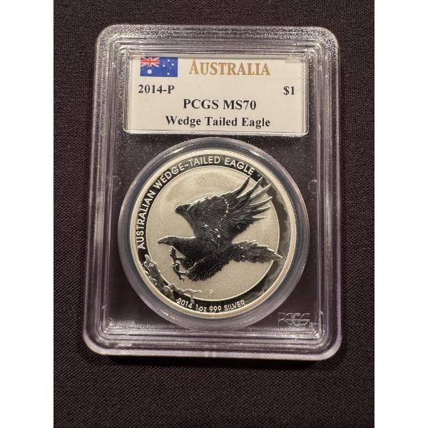 2014-P Australia Wedge Tailed Eagle 1 Oz Silver Round - PCGS MS70 - Incredible Coin 