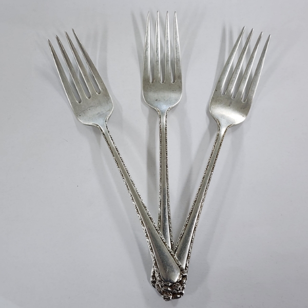 Three Sterling Silver Forks ~ Total Weight 111.2 Grams
