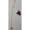 Image 1 : Luna Norte Necklace With Gemstone & Purple Crackle Agate Wrapped Pendant