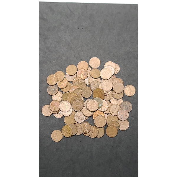 Assorted United States 1950's Lincoln Wheat Cents - Face Value: $1.00