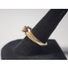Image 2 : Incredible 14K Yellow Gold Ring w/ Central Diamond and Ruby Gemstones - Size 7 - TW: 5.1g