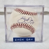 Image 1 : Hand Signed Zack Day Official Size MLB Rawlings Baseball in Acrylic Display ~ New York Yankees!