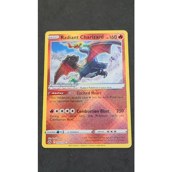 2023 Crown Zenith Radiant Charizard F 020/159 Rare Holo Pokémon Trading Card
