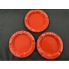 Image 1 : 3 - Red Barn Restaurant Metal Ash Trays - 4 1/2" Wide - Out Of Business In The 80's