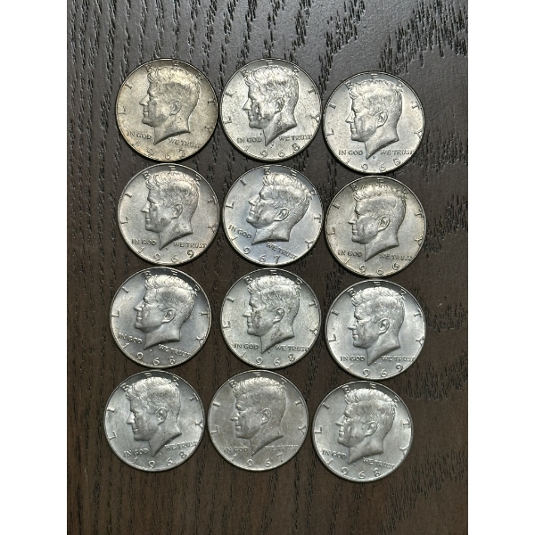 40% Silver Kennedy Half Dollars - $6 Face Value