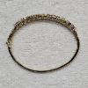 Image 2 : INCREDIBLE!!! 925 Sterling Silver Gold-Tone Multi Gemstone Double Row Hinged Bangle - 3" (17.8g)