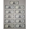 Image 1 : (11) U.S Series 1957 $1 Silver Certificate STAR Notes - Very Fine Condition - Face Value: $11.00