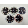 Image 1 : NFL Chicago Bears - Clay Poker Chip Set - Mint Condition - Complete Set 5 Chips - Harder To Find