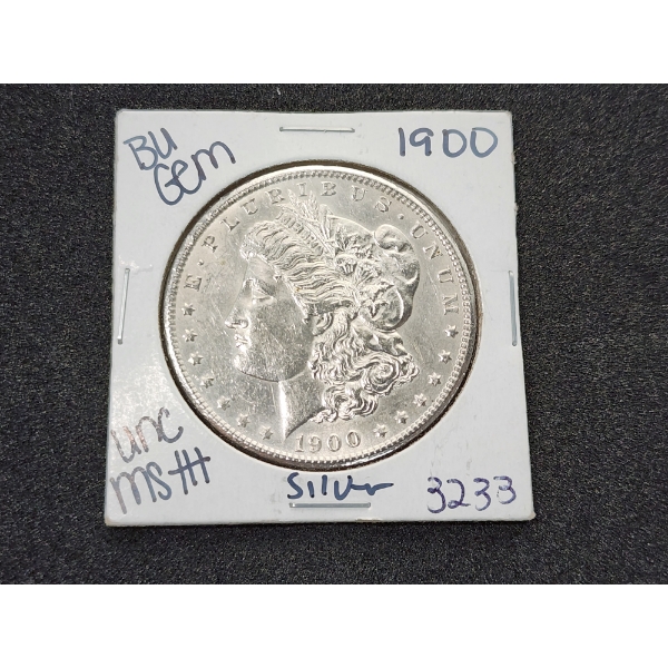 1900 Morgan Silver Dollar - 90% Silver - Excellent Condition BU GEM MS++
