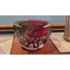 Image 1 : Crystal Art Glass Footed Fruit Bowl 9" by 8" by 5 1/2" Colorful & Heavy