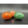 Image 3 : 4 Genuine Alabaster Marble Eggs - Made in Italy - AcTion - Beautiful Colors 
