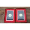 Image 1 : (2) 1974 Eisenhower 40% Silver Proof Dollars In Acrylic Display
