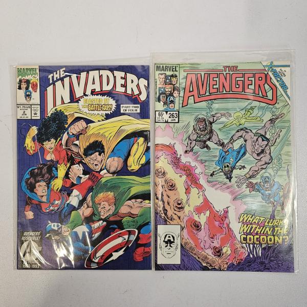 Marvel Comics The Invaders Issue #2 (1993) And The Avengers Issue #263 (1986)