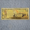 Image 1 : 2ND Amendment Right to Keep & Bear Arms 999999 $2 Gold Foil Note ~ In Mint Condition!