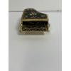 Image 3 : Miniature black enamel baby grand piano trinket box - ~1.5"