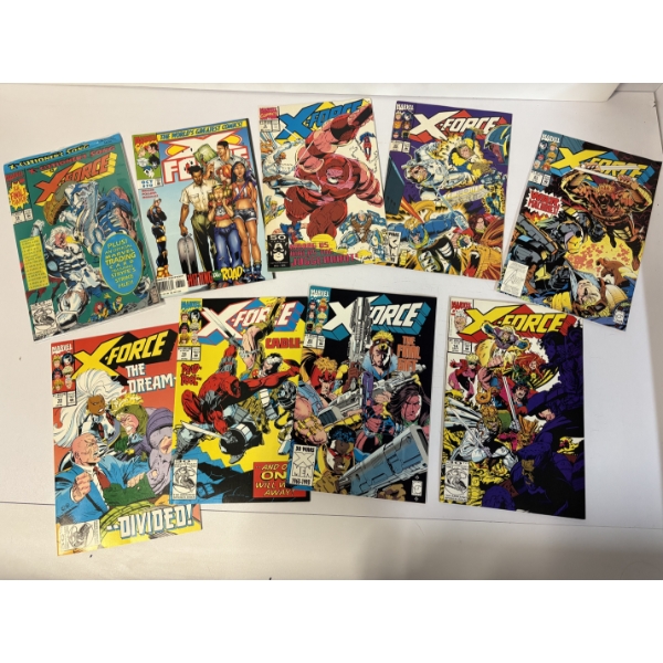 X-Force Comics - Set of 9 Comics - Marvel Comics - One in Plastic Packaging - War Machines